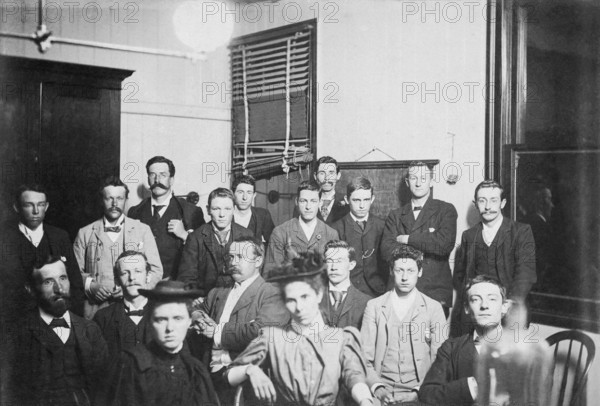 Group posed photo with Dr Wilton W.R. Love with Chemistry/Pharmacy students, 1894. Creator: Unknown.