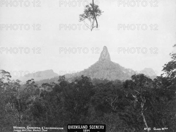 Glasshouse Mountains, Ngungun, Coonowrin and Tibberoowuccum, 1894. Creator: Unknown.