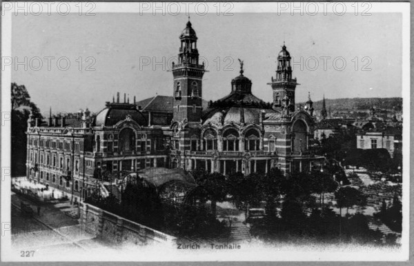Tonhalle exterior Zurich, 1900. Creator: Unknown.