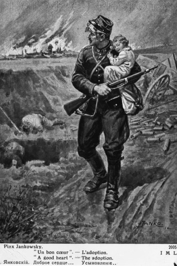 Pinx Janokwsky "A Good Heart" - The Adoption, 1914. Creator: Unknown.