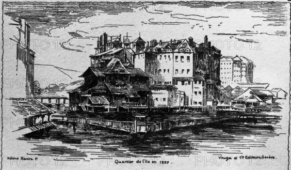 Quarter de lile en 1897 - Helen Hantz - Vouge et Cie Editeurs, Geneve. Creator: Helen Hantz.