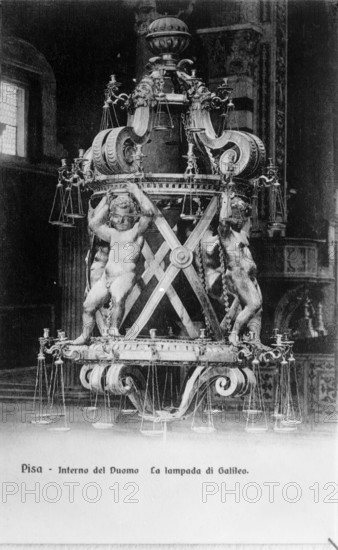 Pisa - Interno del Duomo La lampada Galileo. Creator: Unknown.