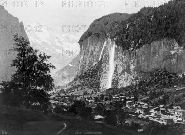 Lauterbrunnen Switzerland, [the valley of the 72 waterfalls] - Landscape. Creator: Unknown.