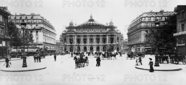 Place de l'Opera - Streetscape, Paris. Creator: Unknown.