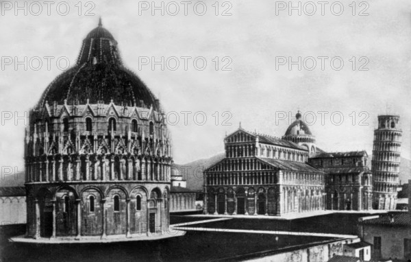 Pisa Duomo Battistero ( leaning tower in background ). Creator: Unknown.