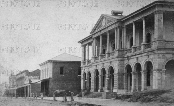 First Post Office and Savings Bank, Queen Street, Brisbane, Queensland, 1872. Creator: Unknown.