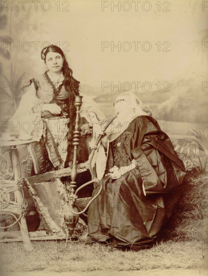 Photos of women of Point Said - Egypt, 1880. Creator: Hippolyte Arnoux.