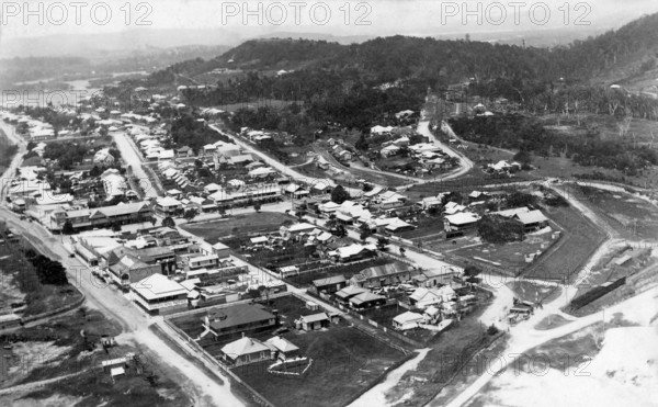 Aerial shot of Tweed Heads, New South Wales, 1922. Creator: Jack Bain.