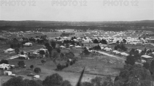 The township of Stanthorpe, Queensland from Mt Marlay, 1920. Creator: Jack Bain.