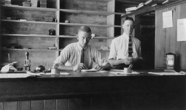 Bank of Australasia, Cressbrook Street, after the 1926 fires, Toogoolawah, Queensland, 1926. Creator: Jack Bain.