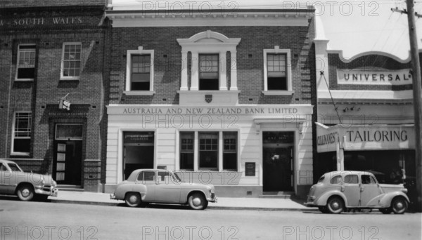 ANZ Bank, Formerly - Bank of Australasia, 102 Mary Street, Gympie, Queensland, 1955. Creator: Jack Bain.
