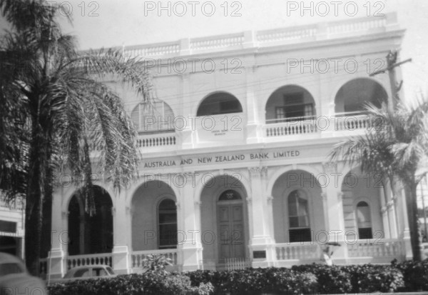ANZ Bank, Formerly - Union Bank, corner of Denham and Flinders Streets, Townsville, Queensland, 1955 Creator: Jack Bain.