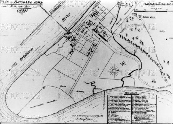 Plan of Brisbane town, Moreton Bay 1839 Geo. Barney Major. Creator: George Barney.
