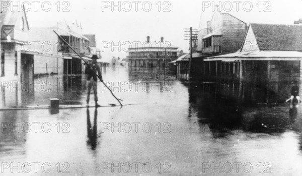 Ann Street, Fortitude Valley, 1893, Flood. Creator: James Clark.