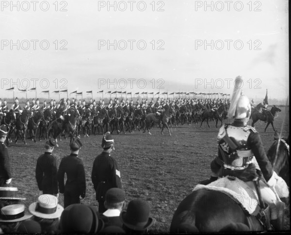 Military / Cavalry display, possibly Waterford Artillery Militia, Ireland, 1880. Creator: Robert Augustus Henry L'Estrange.