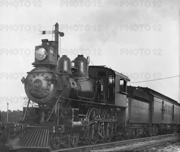 Steam train locomotive - No. 465 - ERIE Railway Company, North America, 1901. Creator: Robert Augustus Henry L'Estrange.