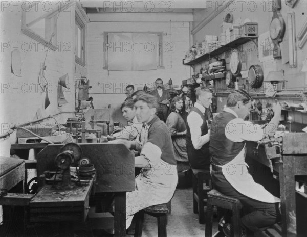 Jeweller's workshop, c1900s. Creator: Robert Augustus Henry L'Estrange.