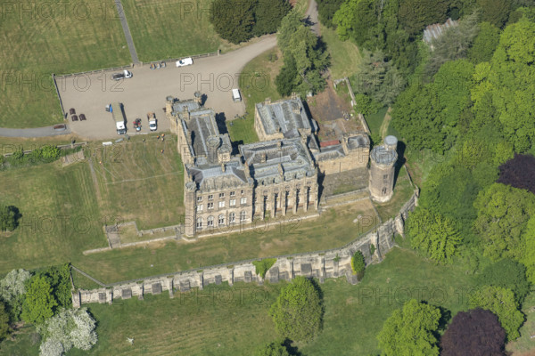 Lambton Castle, a 19th century castellated country house..., County Durham, 2025. Creator: Robyn Andrews.