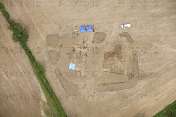 Excavations at Rutland Roman Villa, Rutland, 2022. Creator: Damian Grady.