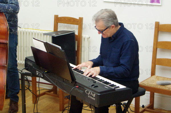 Terry Seabrook, Jo Harrop and Friends, Clocktower Cafe Jazz Club, Croyden, London, 29 May 2025. Creator: Brian O'Connor.