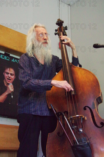 Peter Morgan, Mike Piggott’s Hot Club Trio, The Hawth, Crawley, West Sussex, 20 July 2025. Creator: Brian O'Connor.