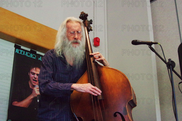 Peter Morgan, Mike Piggott’s Hot Club Trio, The Hawth, Crawley, West Sussex, 20 July 2025. Creator: Brian O'Connor.