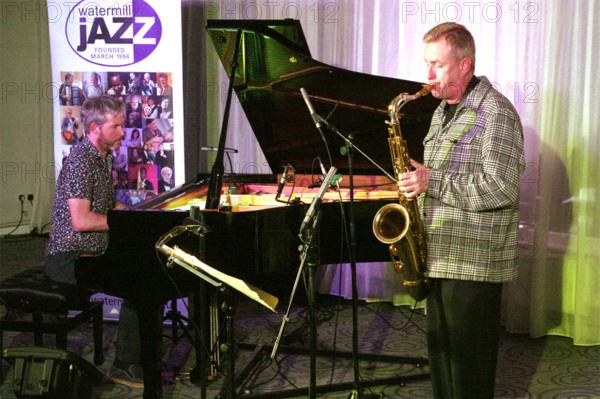 Gwilym Simcock, Tommy Smith, Simcock - Smith Duo, Watermill Jazz Club, Dorking, Surrey, 14 Oct 2025. Creator: Brian O'Connor.