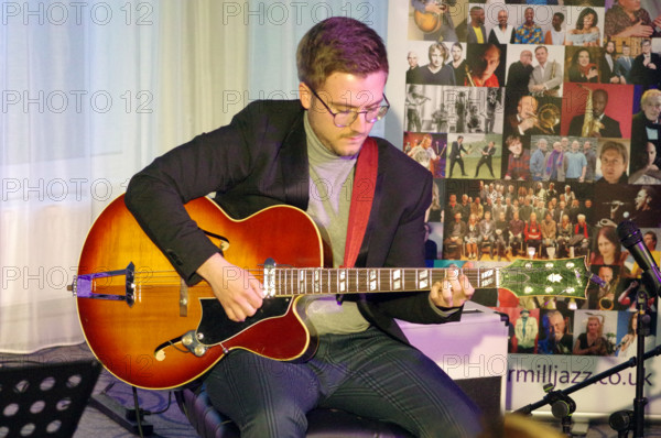 Joan Fort, Joan Fort Trio plus Vincent Herring, Watermill Jazz Club, Dorking, Surrey, 20 May 2025. Creator: Brian O'Connor.