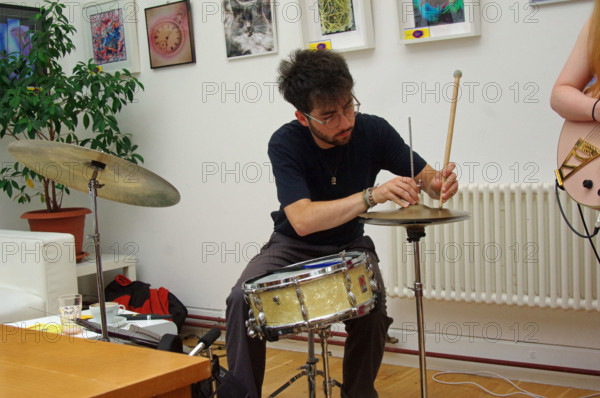 Finn Genockey, Ruta Di Trio, Clocktower Cafe Jazz Club, Croyden, London, 24 July 2025. Creator: Brian O'Connor.