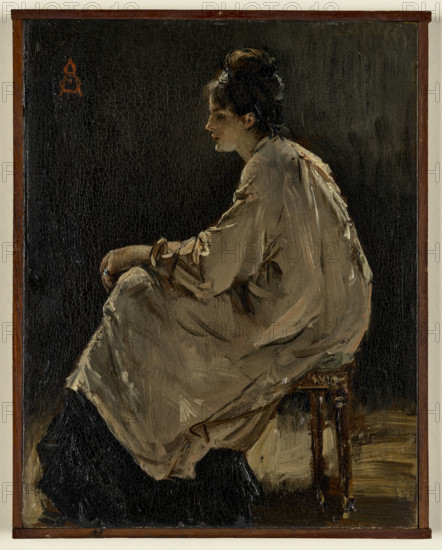 Seated Girl, 1872. Creator: Alfred Stevens.