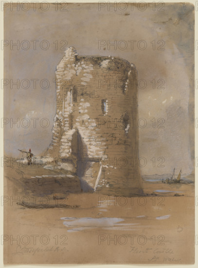 Flint Castle, early-mid 19th century. Creator: Clarkson Stanfield.