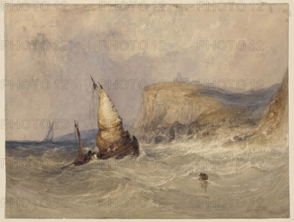 Ships Off Whitby, mid 19th century. Creator: Clarkson Stanfield.