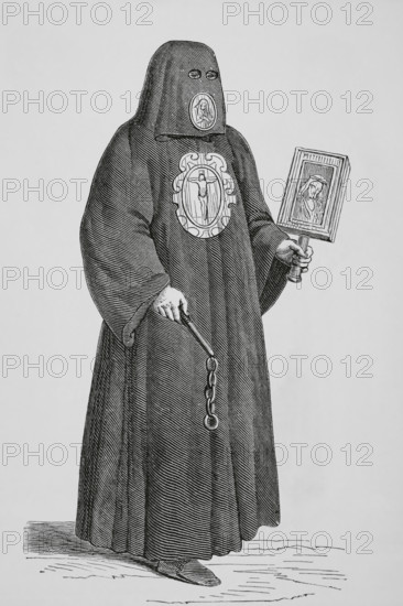 Member of the Brotherhood of Death in Venice, 1878. Creator: Unknown.
