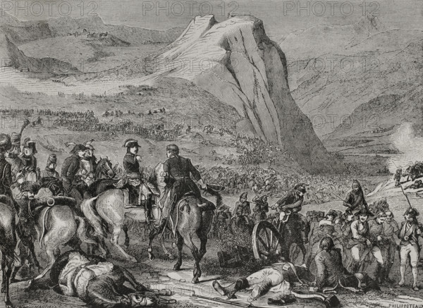 French Revolutionary Wars: Italian campaign - Battle of Rivoli (14 January 1797), 1879. Creator: Launay-Marchand.