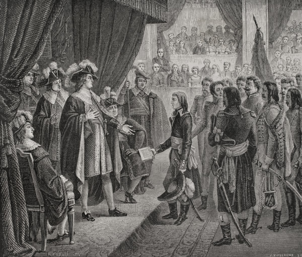 First French Republic: Napoleon Bonaparte presenting to the Directory the Treaty of Campo...1879.  Creator: J Guillaume.