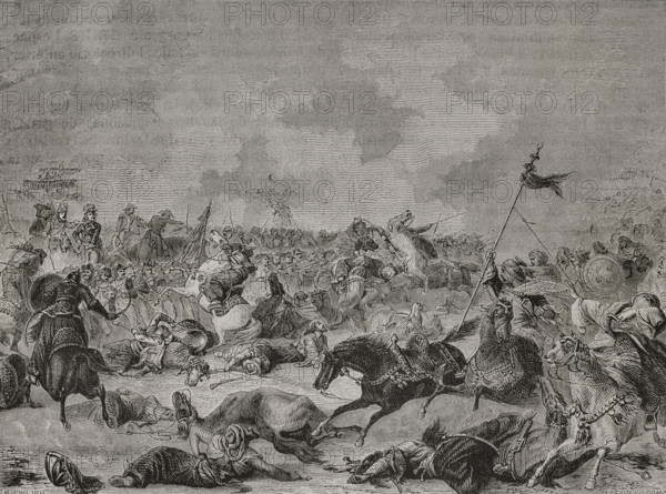 Napoleonic Wars: Battle of Mount Tabor (16 April 1799), 1879. Creator: Adolphe François Pannemaker.