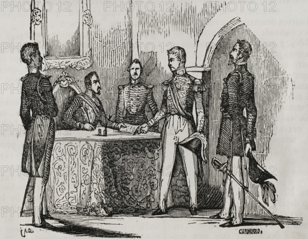 First Carlist War (1833-1840): The Lord Eliot Convention, 1845.  Creator: Chamorro.