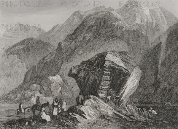 Sinai Desert, Egypt, 1840. Creator: Émile Rouargue.