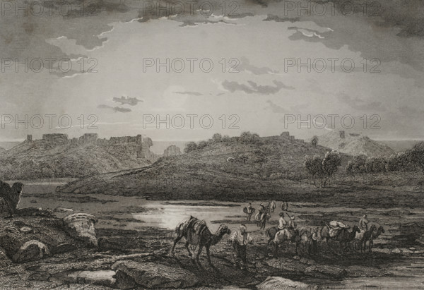 Ashkelon, 1840. Creator: Charles Nicolas Ransonnette.
