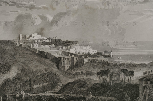 Jaffa - General view of the city, 1840. Creator: Charles Nicolas Ransonnette.