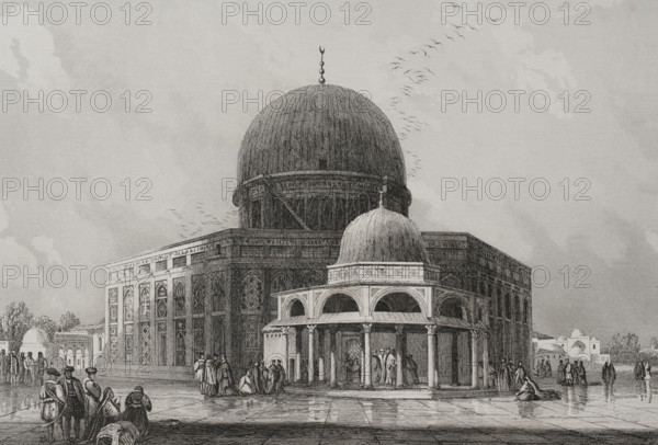 Dome of the Rock, Jerusalem, 1840. Creator: Charles Nicolas Ransonnette.