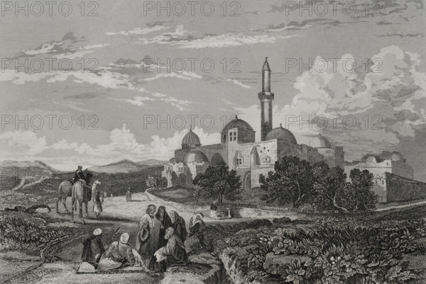 Mosque of David, Mount Zion, Jerusalem, 1840. Creator: Aubert.