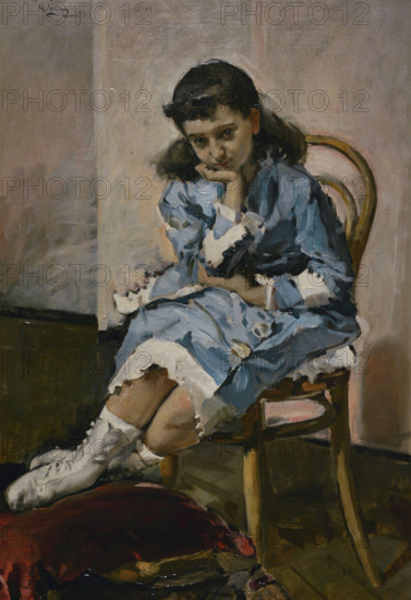 Maria Guerrero, Young Girl (1867-1928), 1878. Creator: Emilio Sala.