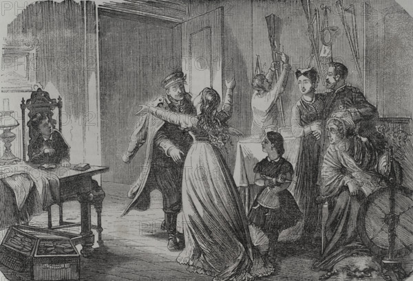 Franco-Prussian War (1870-1871): The return of the German soldier, 1871. Creator: Fusté.