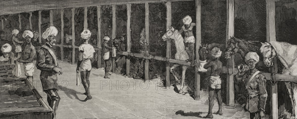 Second Afghan War (1878-1880): Transfer of a Bengal cavalry regiment from Malta to Bombay...1878.  Creator: Bernardo Rico.