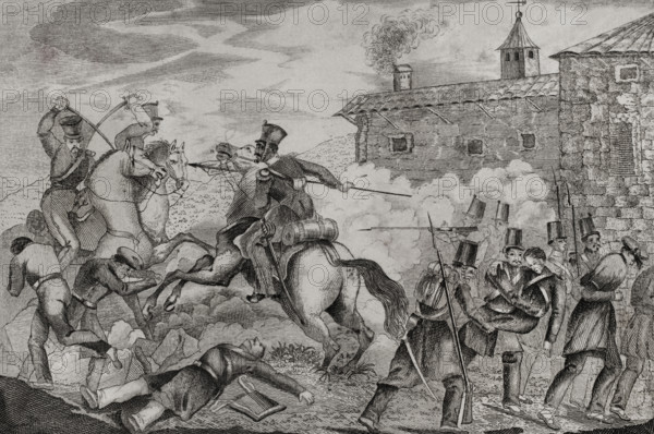 First Carlist War (1833-1840): Battle of Villarrobledo (20 September 1836), 1845.  Creators: Antonio Gómez y Cros, Jose Gomez.