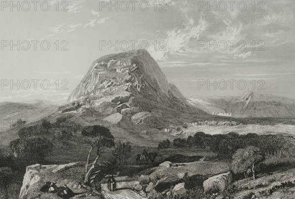 Mount Tabor, Lower Galilee, 1840. Creator: Émile Rouargue.