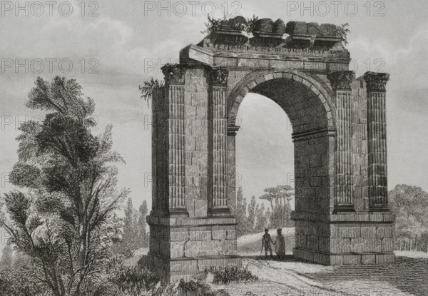 Roda de Bará (Roda de Berà)/Arch of Bará (Arch of Berà), Tarragona province, Catalonia, Spain, 1853. Creator: Antonio Roca Sallent.