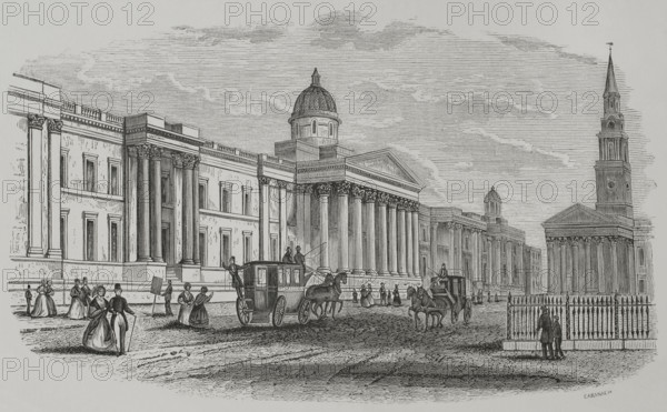 The National Gallery, London, England, 1856. Creator: Cabanach.
