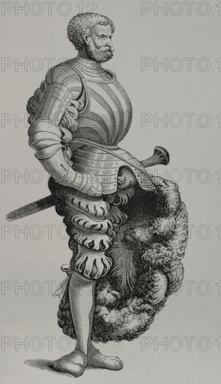 German Knight,  1877. Creators: Burgmayer, Unknown.